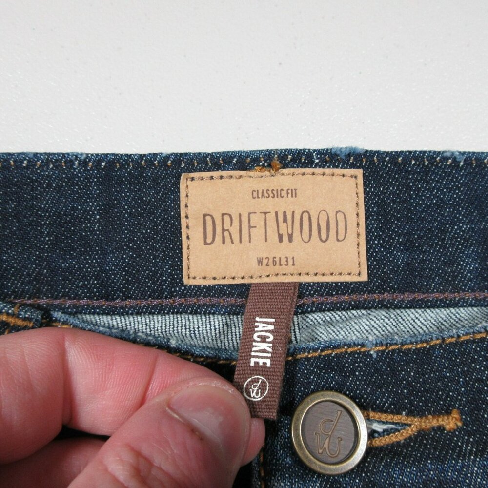 driftWood womens dark wash Jackie stretch embroidered Navajo skinny 26x31 NWOT - Picture 4 of 10